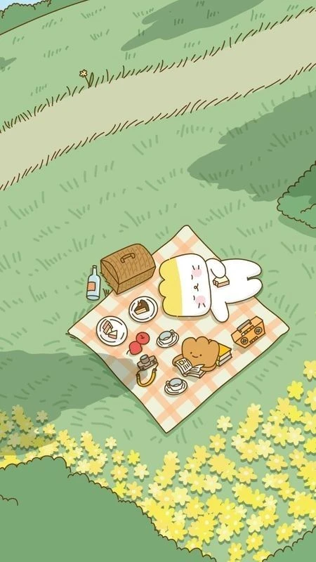 Hình nền cute màu xanh lá cây