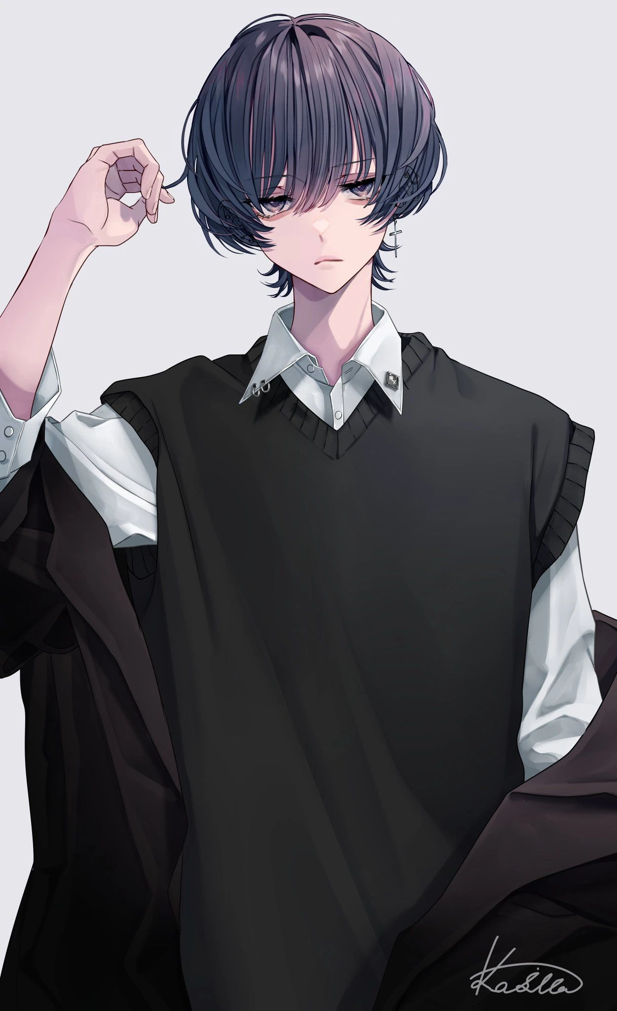 Hình ảnh minh họa về phong cách tóc mullet trong anime