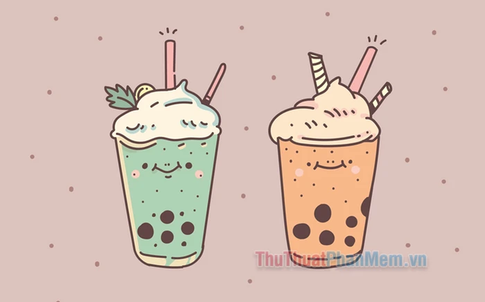 Hình nền trà sữa pastel