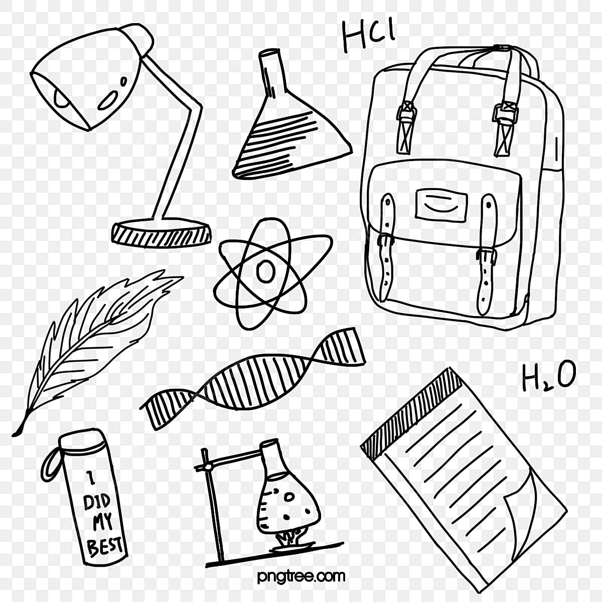 Hình dán học tập dễ thương