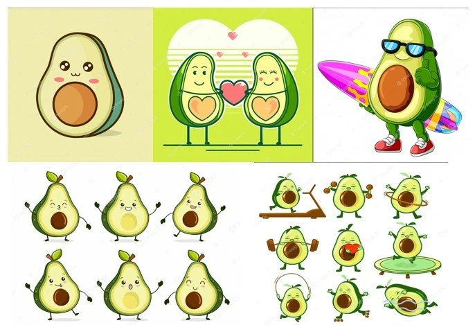 Sticker Bơ Cười