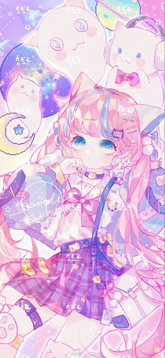 Anime màu hồng cute