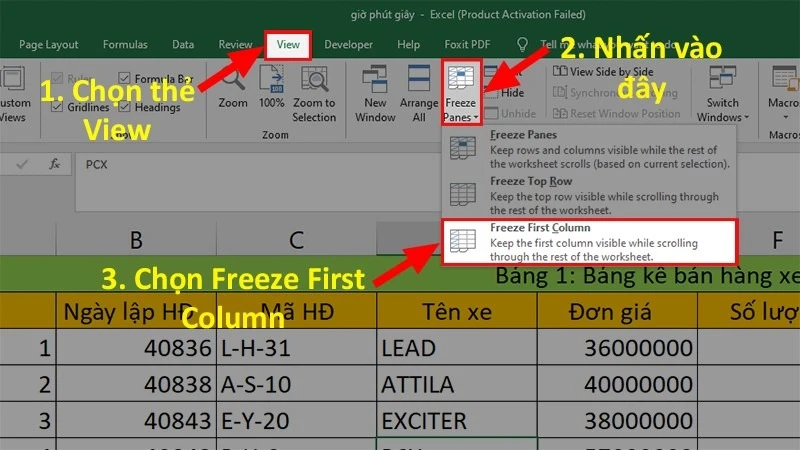Cố định công thức trong Excel