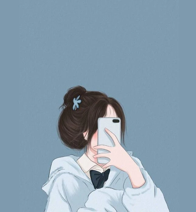 Ảnh avatar nữ che mặt nghệ thuật