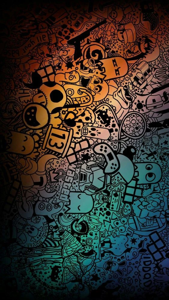 Black Graffiti Mural