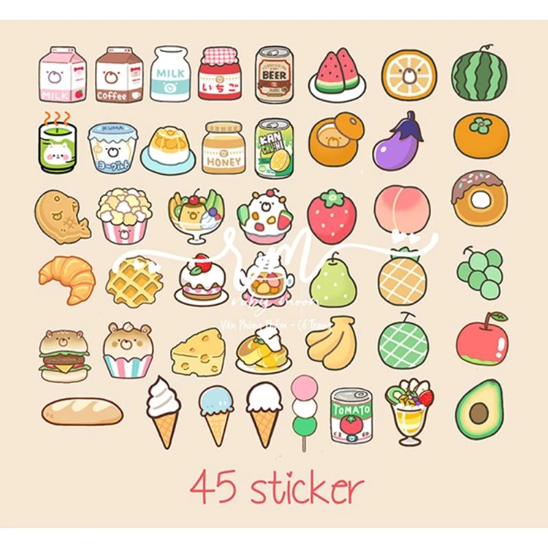 Sticker trái cây cute 4