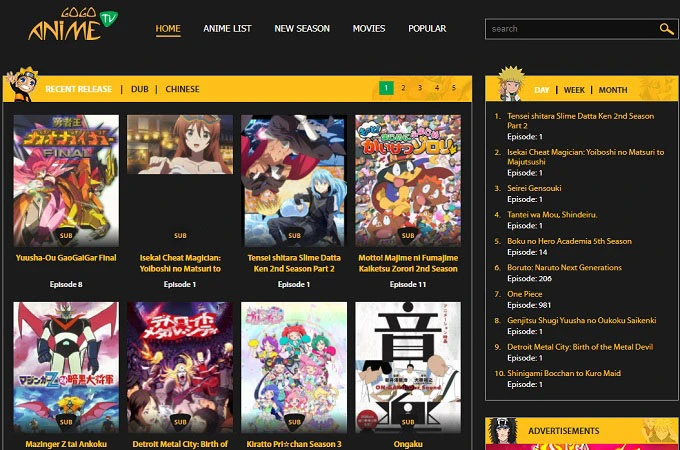 Anime Sites