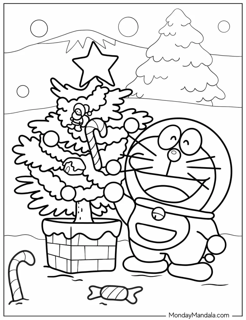 Tranh tô màu Doraemon 5