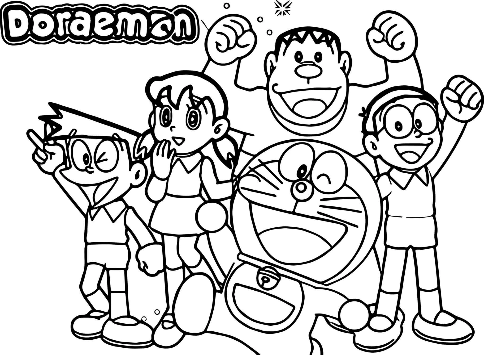 Tranh tô màu Doraemon 7