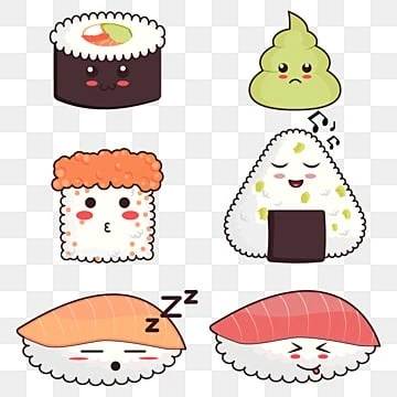 Kawaii Sushi Illustrations