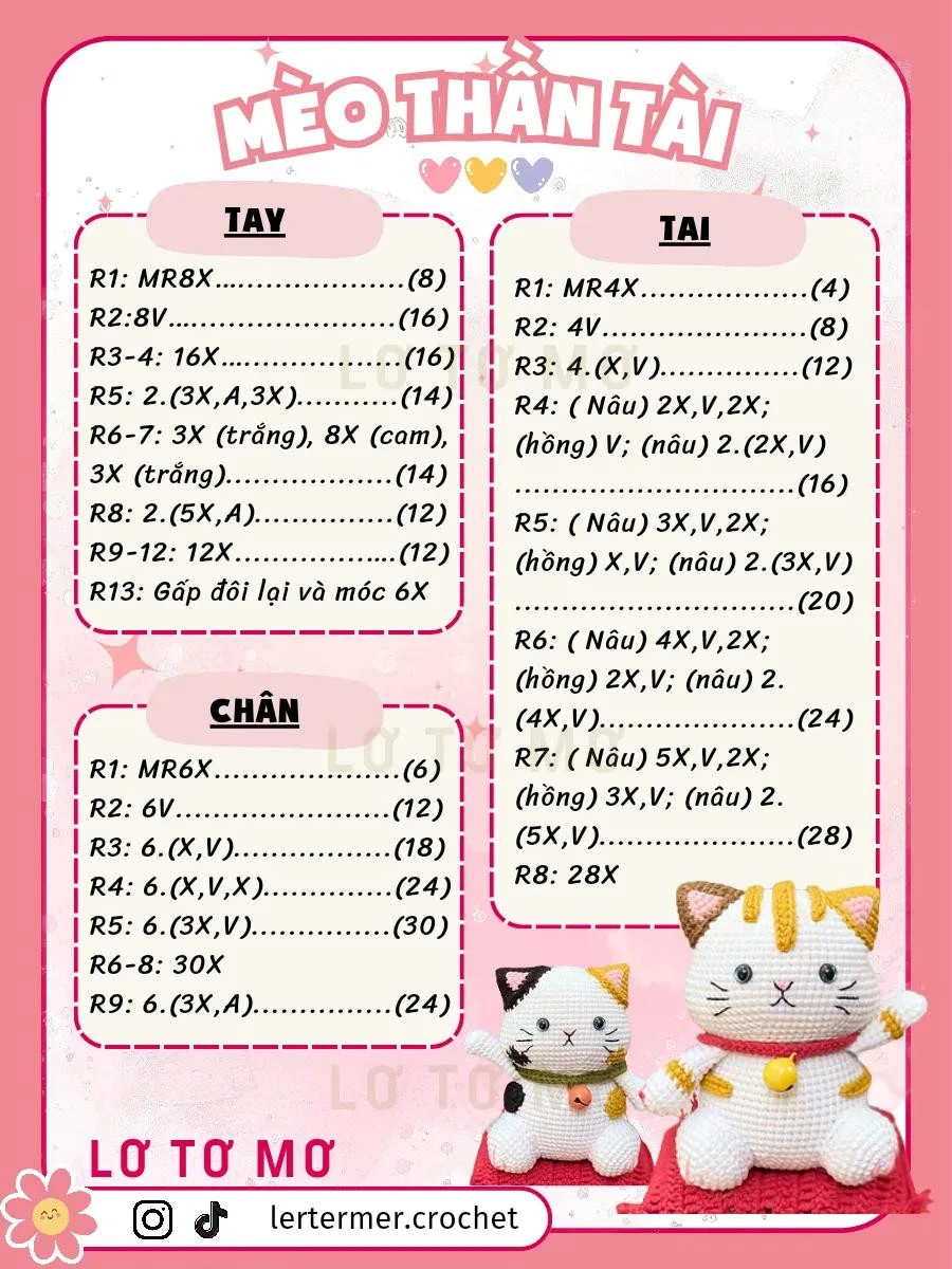 Mèo Thần Tài Móc Len