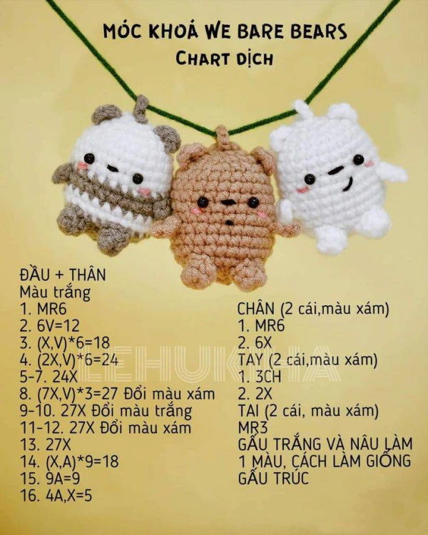 Chart Móc Gấu Bông
