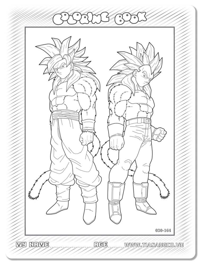 Tranh tô màu Goku chất lượng cao