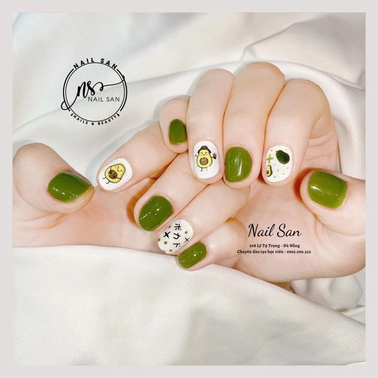 Hình ảnh nail trái bơ 2