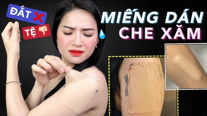 Hình xăm che bằng miếng dán