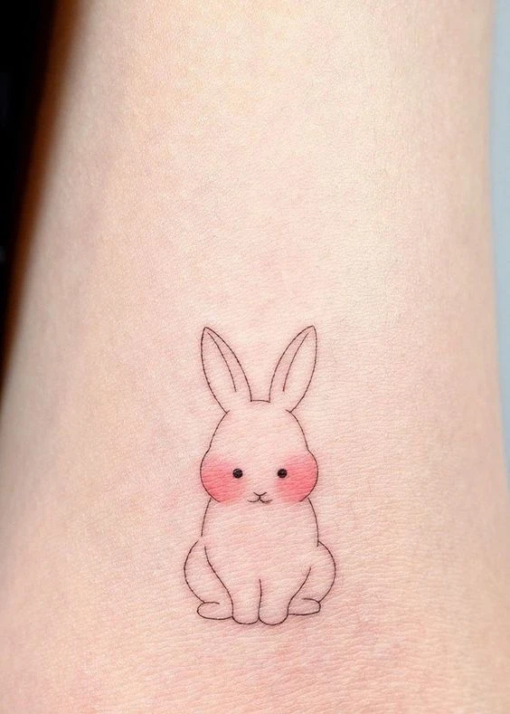 Hình xăm thỏ đáng yêu