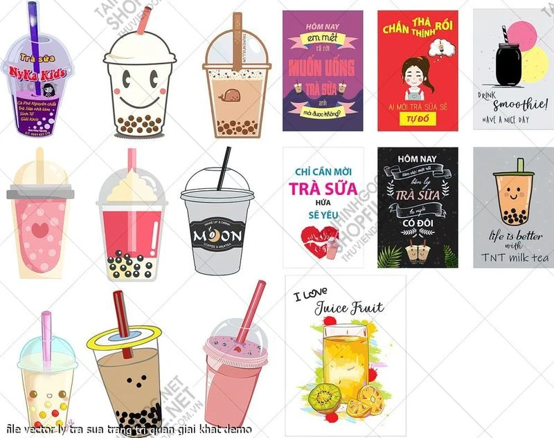 Hình ảnh ly trà sữa được trang trí đẹp mắt
