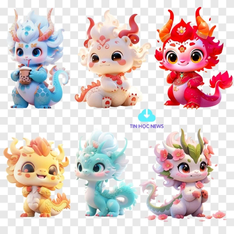 Rồng 3D dễ thương