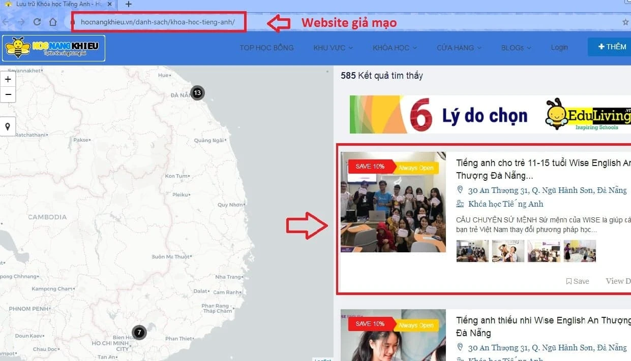 Review trung tâm tiếng Anh