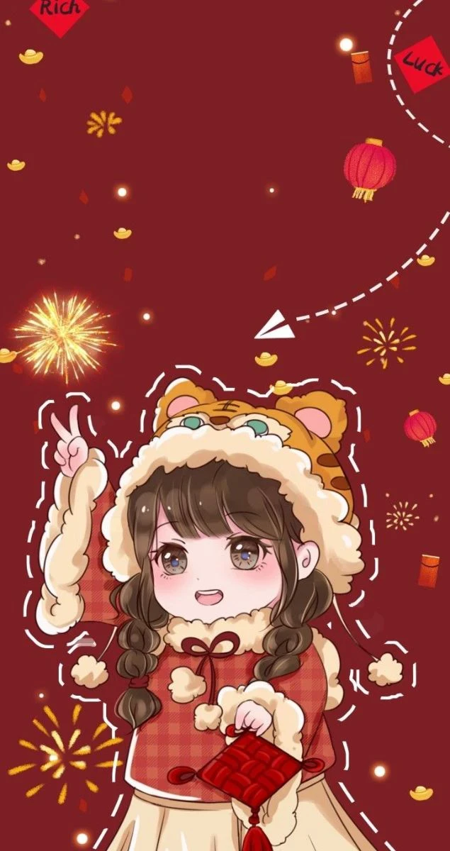 Hình nền Anime Tết 2024