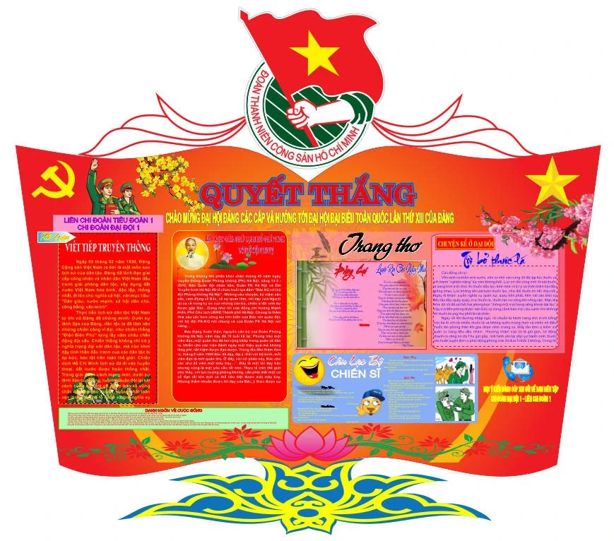 Báo tường mừng Đảng mừng Xuân