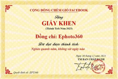 Giấy khen độc đáo