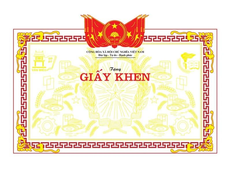 Giấy khen và hình ảnh phụ