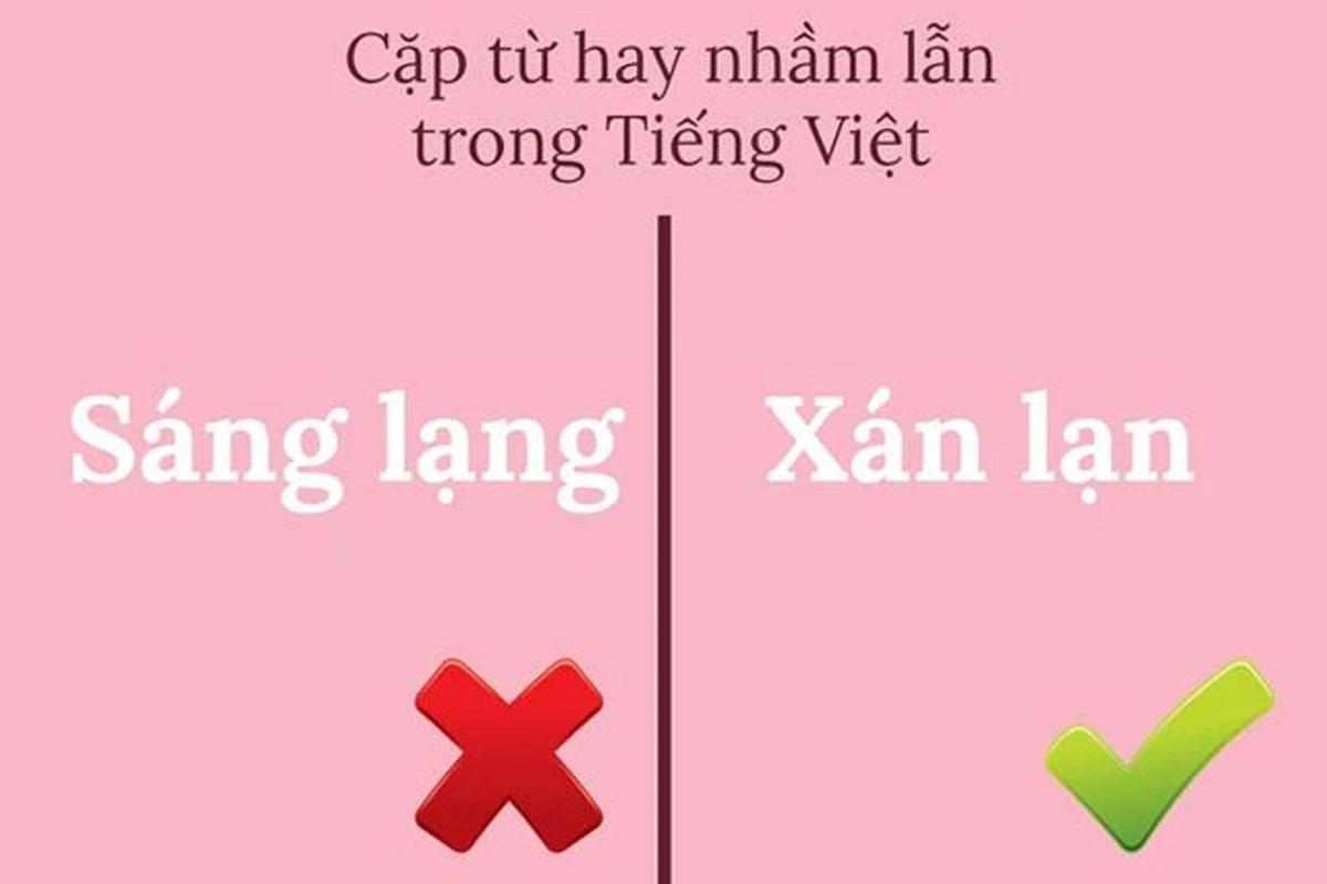 Hình ảnh minh họa cho việc sử dụng từ đúng trong tiếng Việt