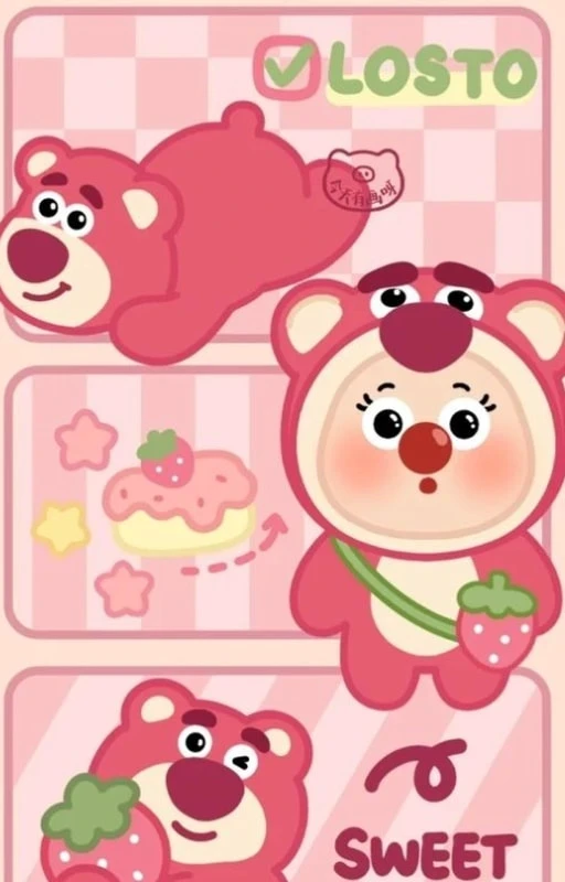 Hình nền gấu dâu cute