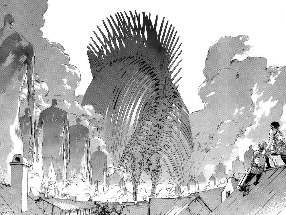Eren trong hình dạng Titan Thủy Tổ