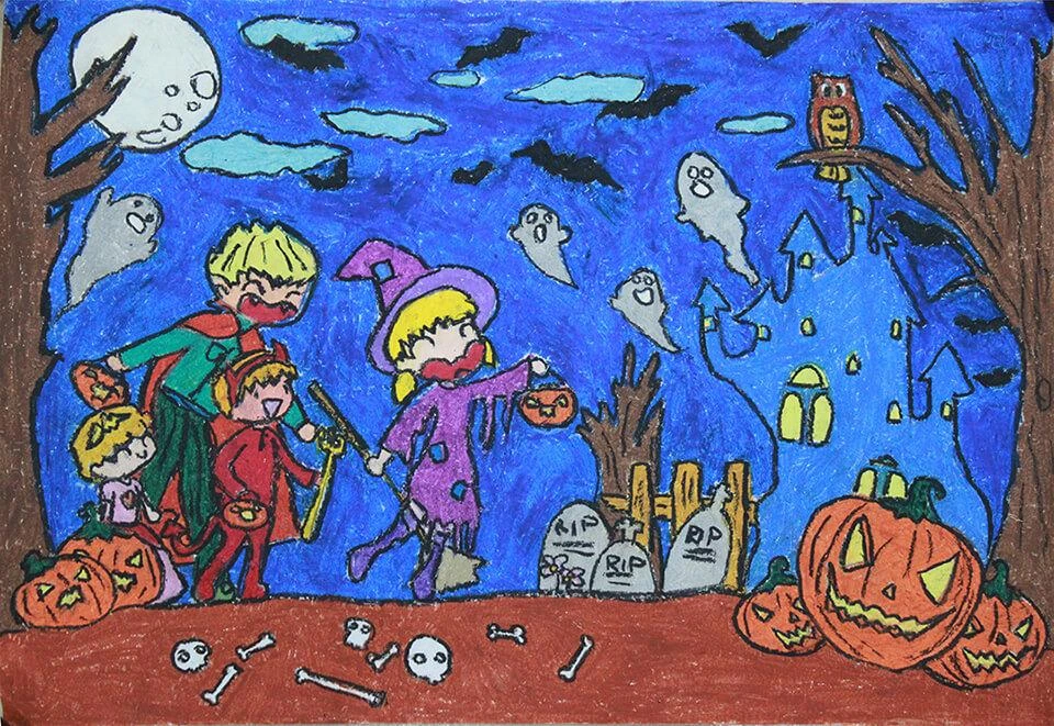Tranh vẽ lễ hội Halloween 3