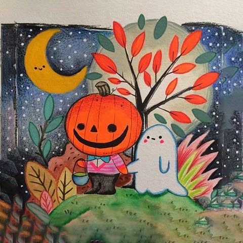 Tranh vẽ lễ hội Halloween 4