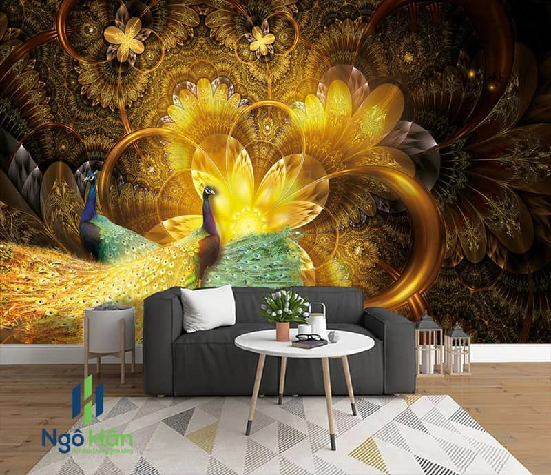 Mẫu tranh dán tường 3D