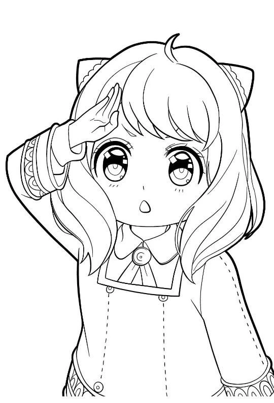 Tranh tô màu chibi anime