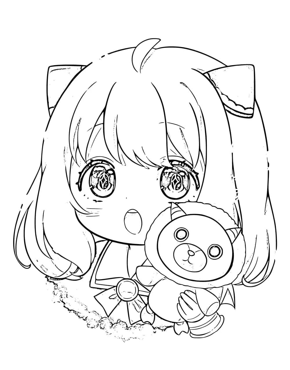 Tranh tô màu Anya chibi