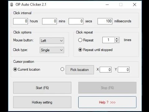 Hình ảnh về công cụ tự động nhấp chuột