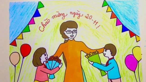 Tranh Vẽ Ngày Nhà Giáo Việt Nam