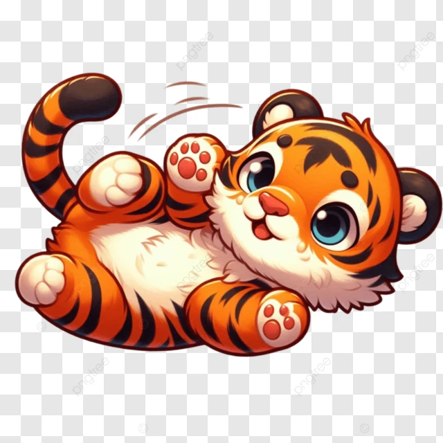 Hình ảnh con hổ 3D cute 2