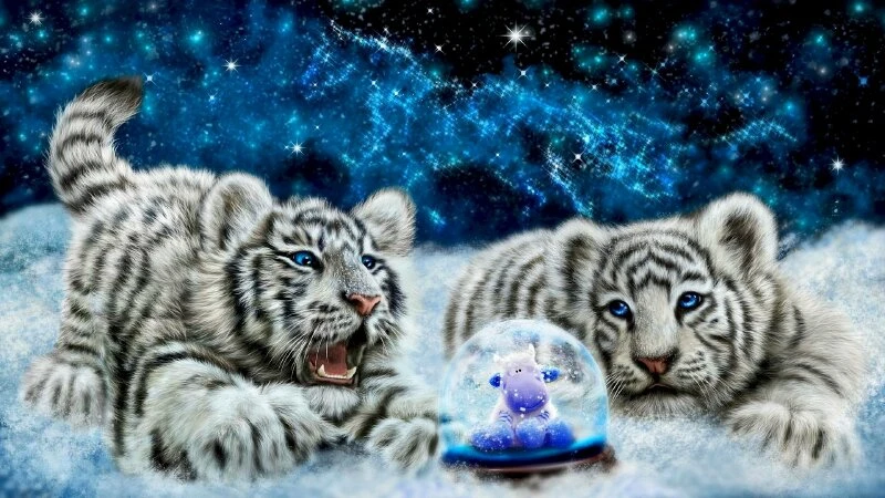 Hình ảnh con hổ 3D cute 9
