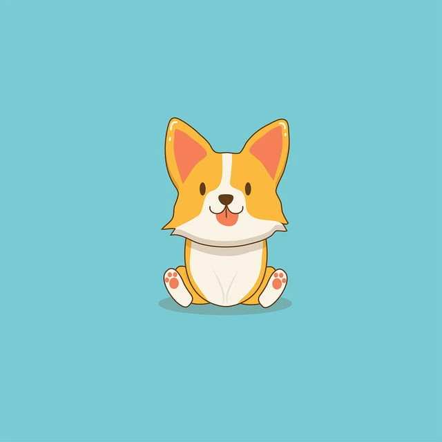 Chó con Corgi hoạt hình