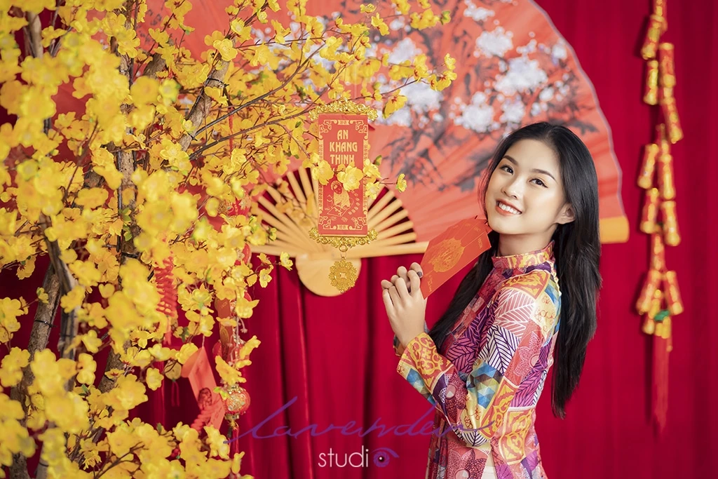 Chụp áo dài Tết tại studio