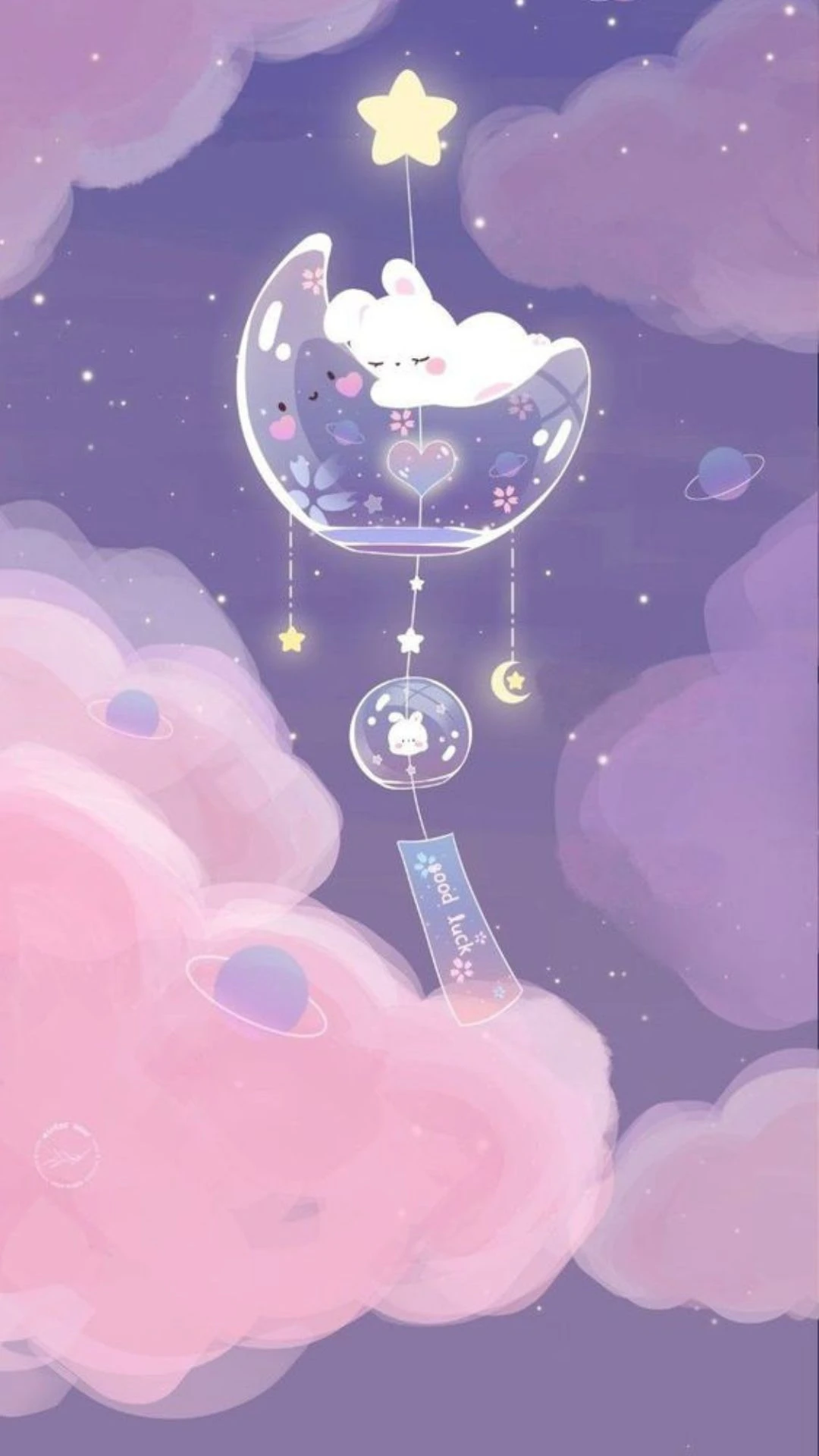Hình nền màu tím cute 3