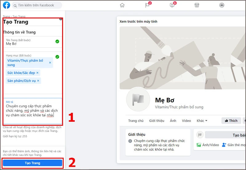 Hướng dẫn tạo fanpage Facebook trên điện thoại đơn giản e