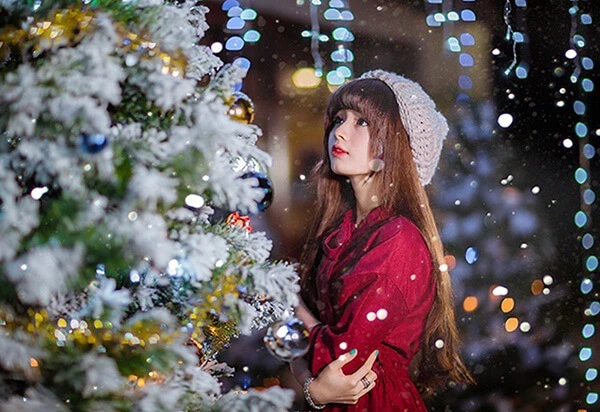 Ánh sáng đèn LED trong ảnh