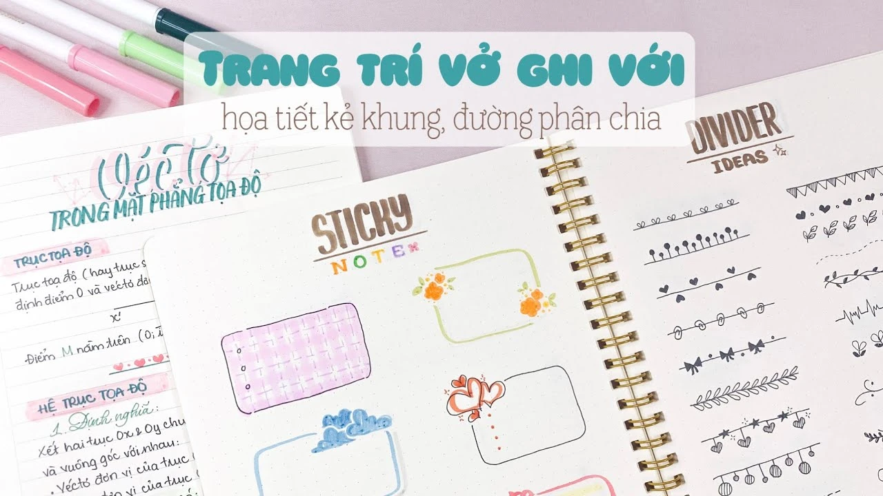 Hình minh họa trang trí sổ tay