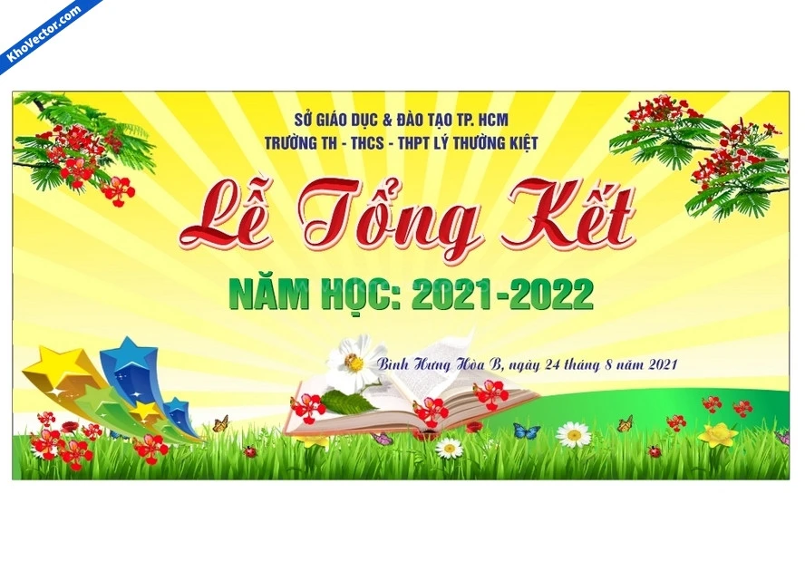 Phông nền lễ tổng kết năm học 2