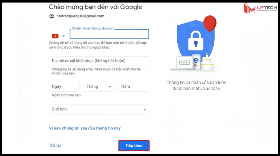 Cách tạo tài khoản gmail không cần số điện thoại mới nhất 2024