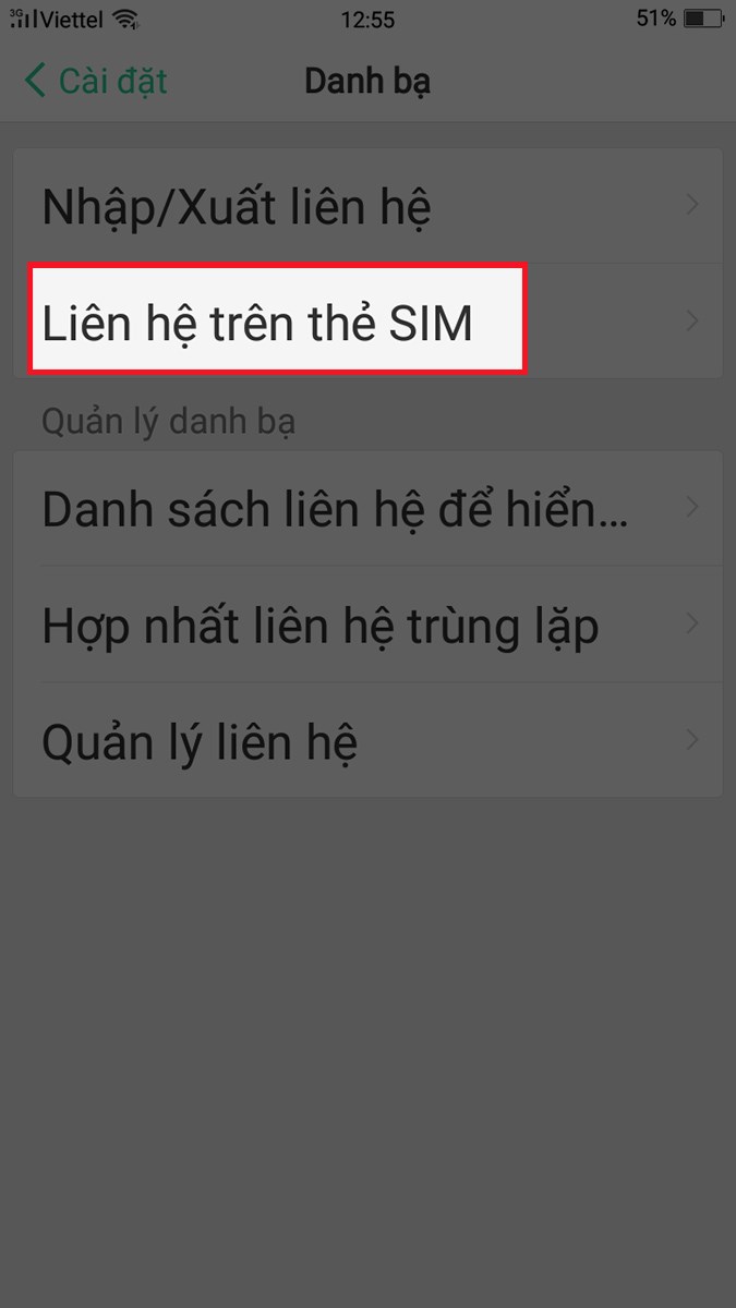 Cách sao chép danh bạ từ máy sang SIM trên điện thoại Android