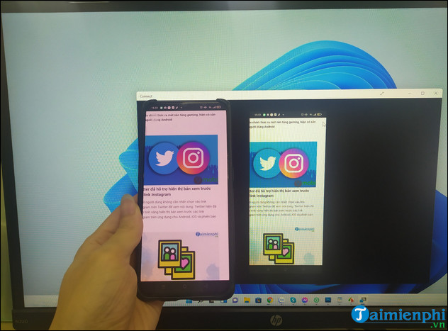 Cách chiếu màn hình Android trên Windows 11