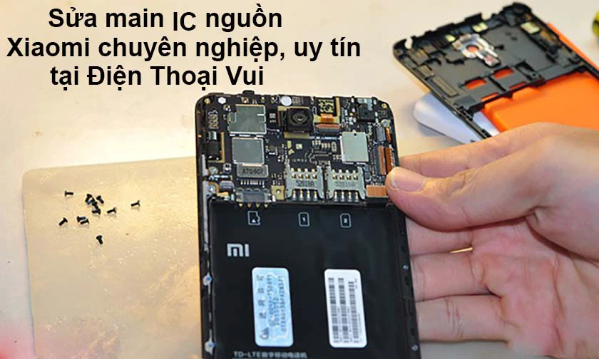 Phân biệt thay cáp nguồn và thay IC nguồn trên điện thoại Xiaomi